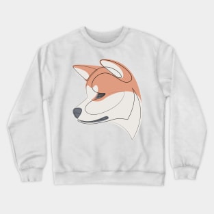 Akita Inu - continuous line Crewneck Sweatshirt